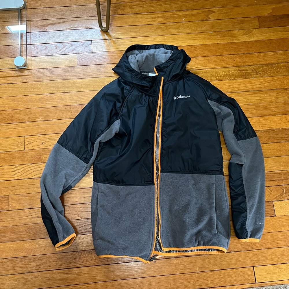 Columbia Black and Gray Jacket with Orange Accents
